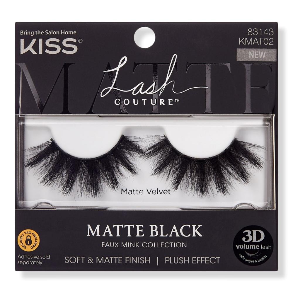 Kiss Lash Couture Матовый черный Искусственная норка Матовый бархат